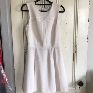 Search for Sanity cream leather and crepe dress